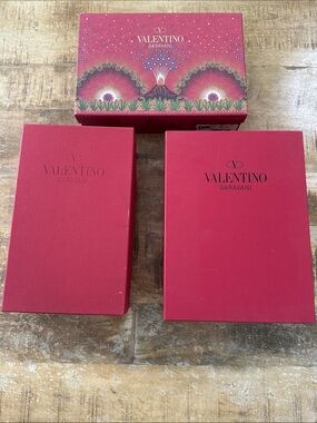 Valentino Garavani Red Decorative and Logo Boxes - Set of 3
